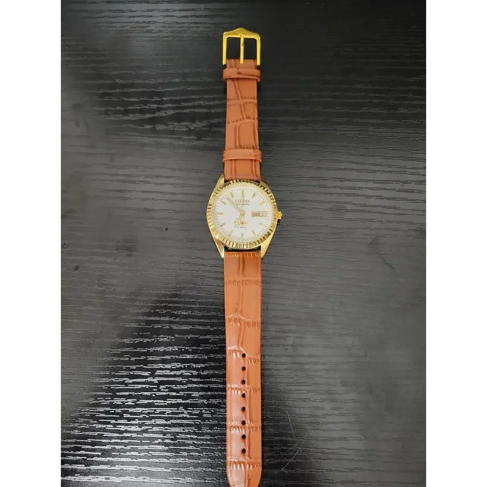 RARE‎ Pristine Vintage Citizen Eagle 7 Men's Automatic Leather Watch